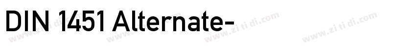 DIN 1451 Alternate字体转换